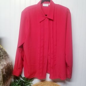 Christie & Jill Vintage Red Button Down Size 16
